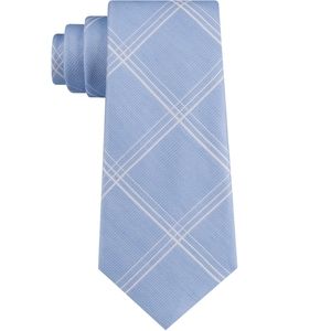 Michael Kors blue plaid tie new with tags
